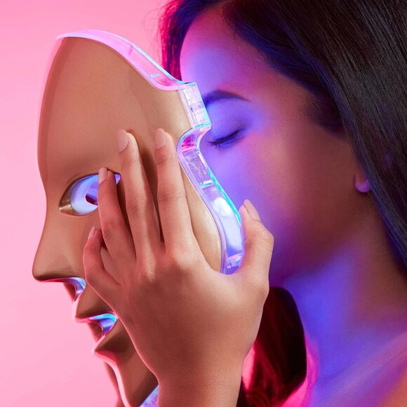 New MZ Skin LED Light Therapy Golden Facial Treatment Device Home Spa Luxury - Picture 5 of 6